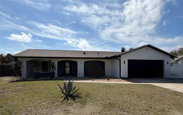 a front view of a house