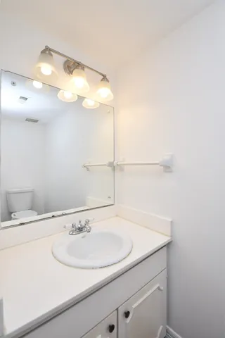 a view of a room that has a window in it