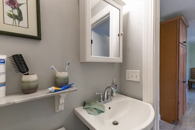 a bathroom with a sink and a toilet
