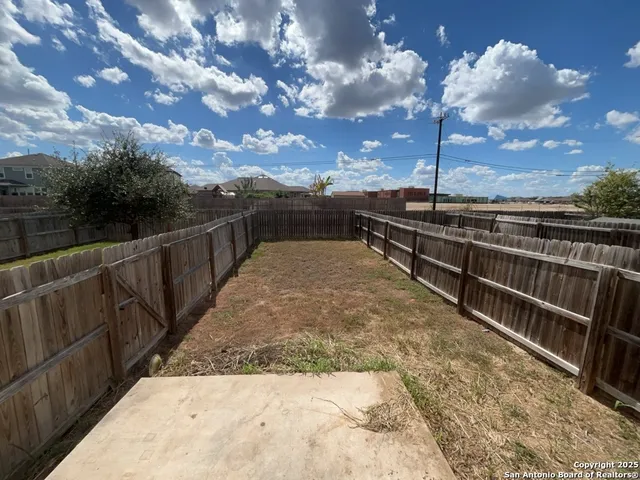 a view of a terrace with sky view