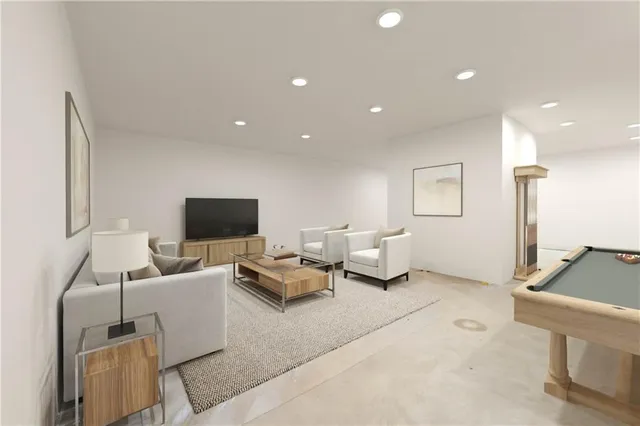 a backyard of a house with garage and garage