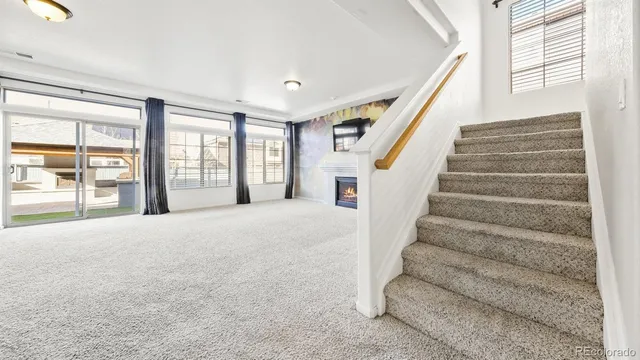 a view of an entryway with staircase