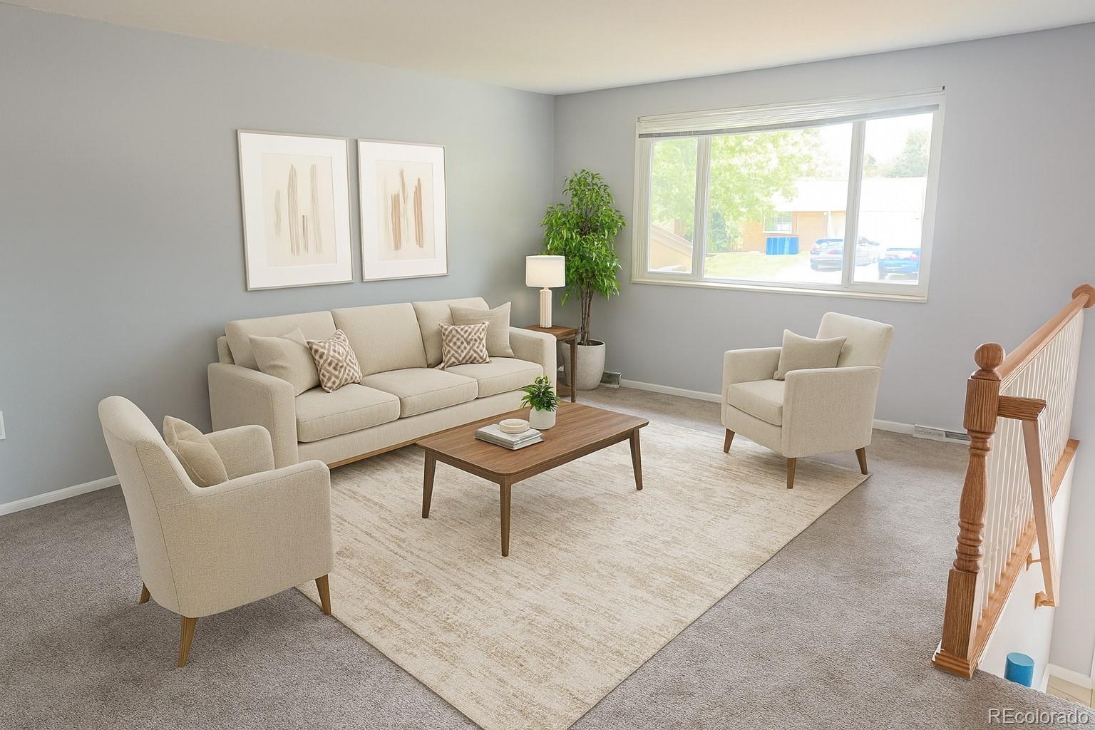 1273 Moore Street, Unit 1273 Denver, CO 80215 - Photo 3 of 13 a living room with furniture and a window