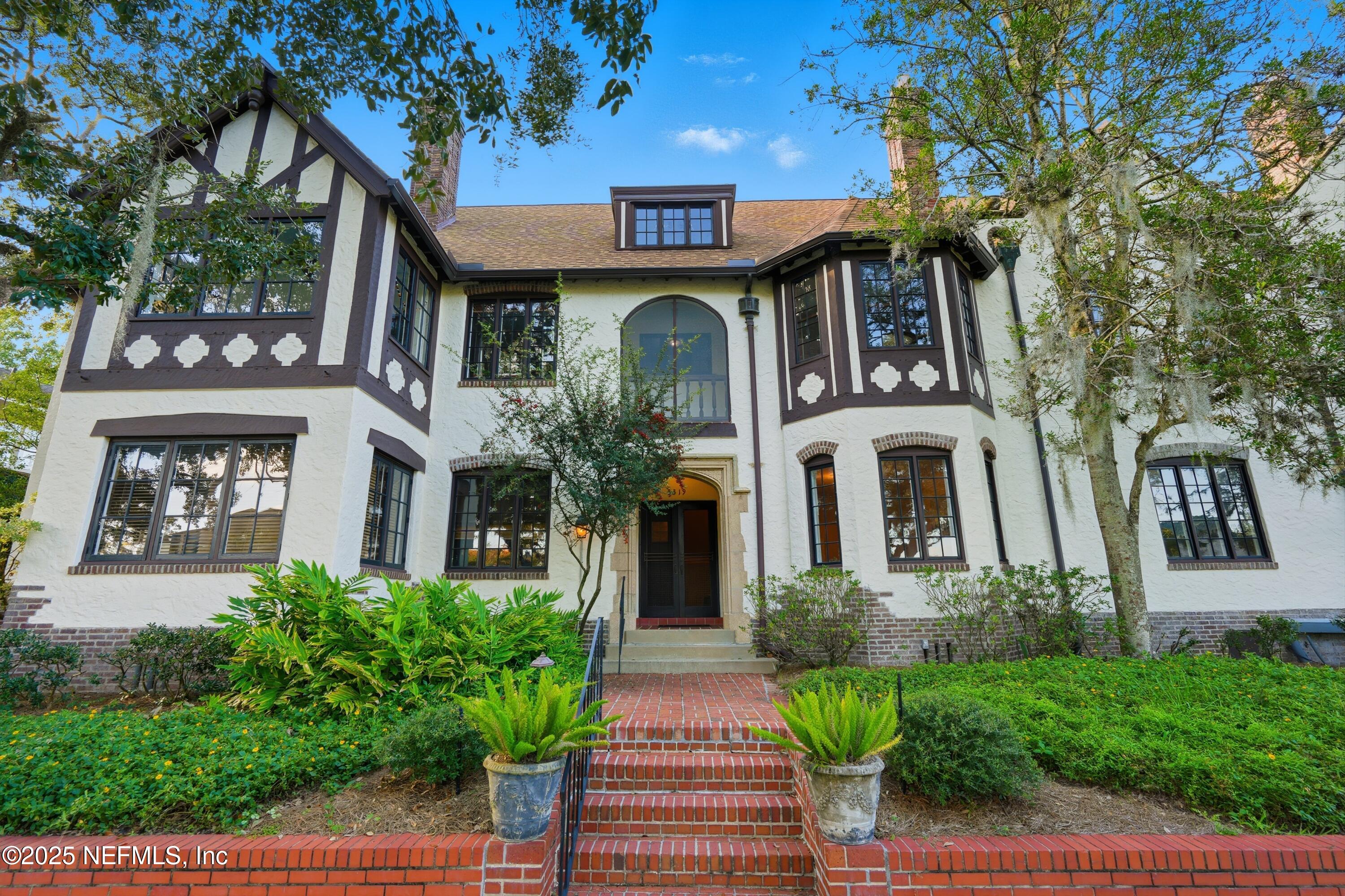 a front view of a house