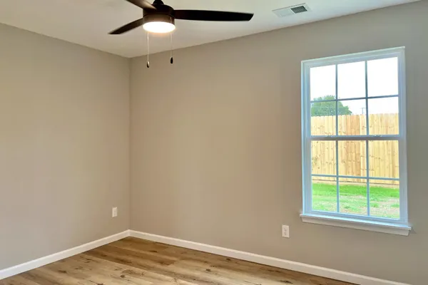 an empty room with a window