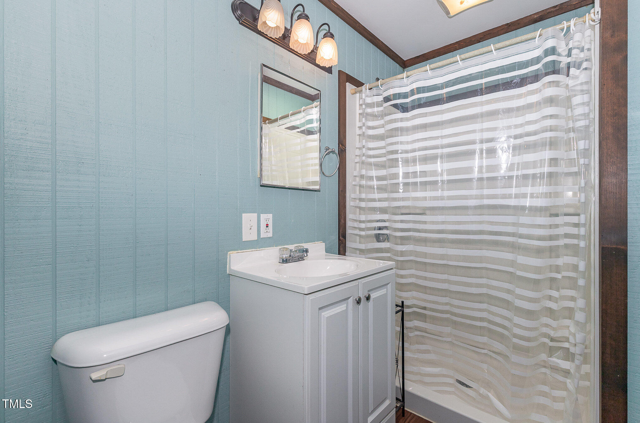 5840 Fayetteville Road Raleigh, NC 27603 - Photo 25 of 40 a bathroom with a toilet a sink and a mirror