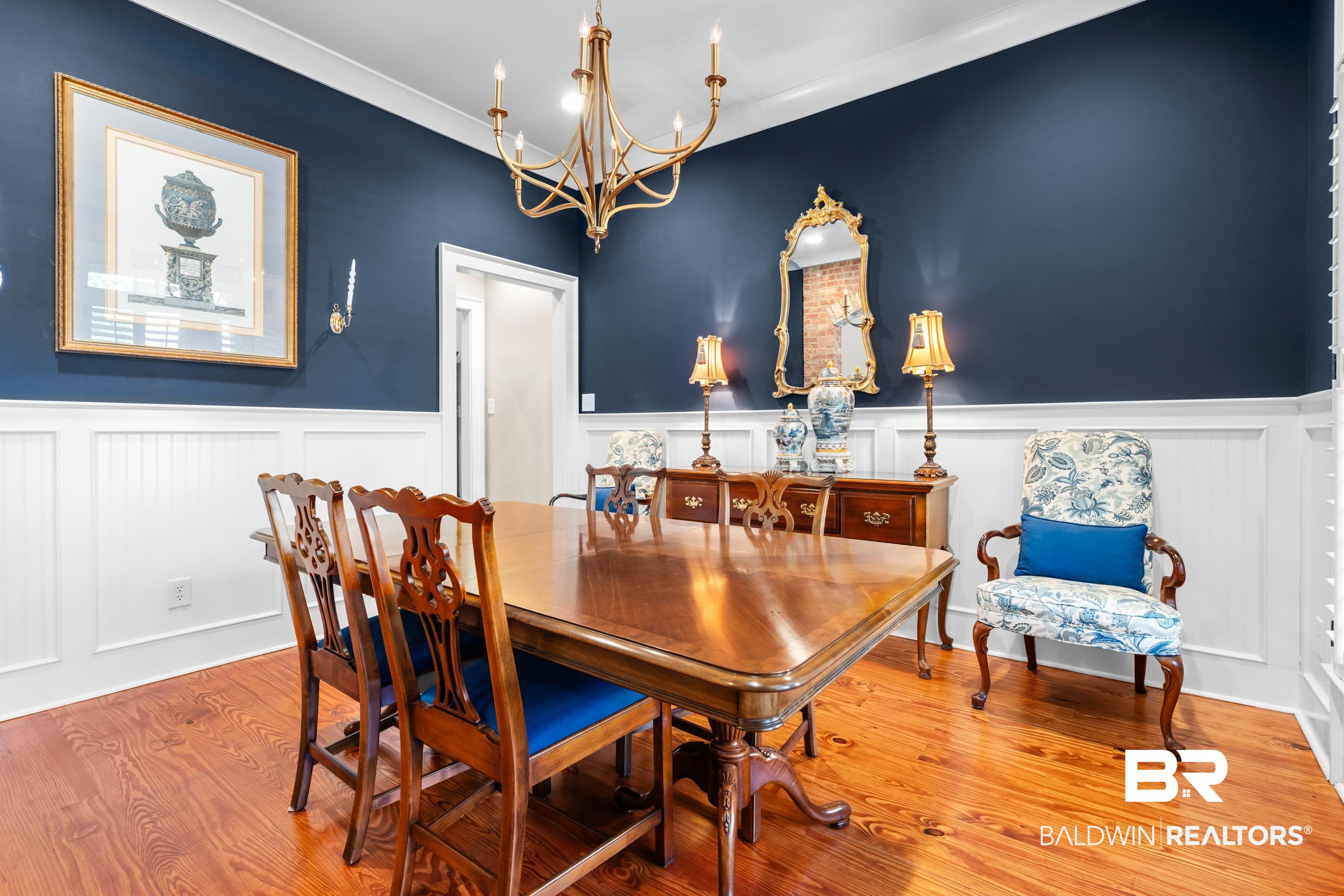 30057 Dolive Ridge Daphne, AL 36527 - Photo 7 of 55 Dining room with ornamental molding and wood-type flooring