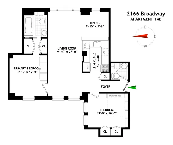 $1,125,000 | 2166 Broadway, Unit 14E | Upper West Side