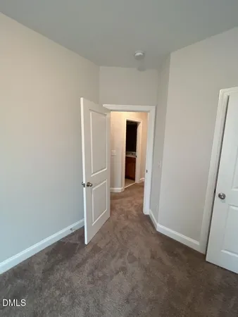 an empty room with closet