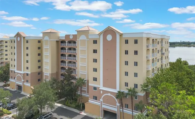 a front view of a building with balcony