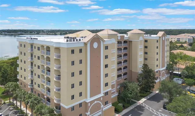 a view of a building with a outdoor space