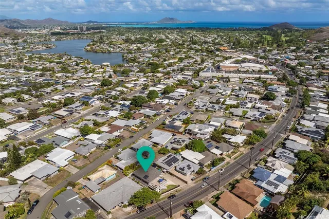 an aerial view of a city
