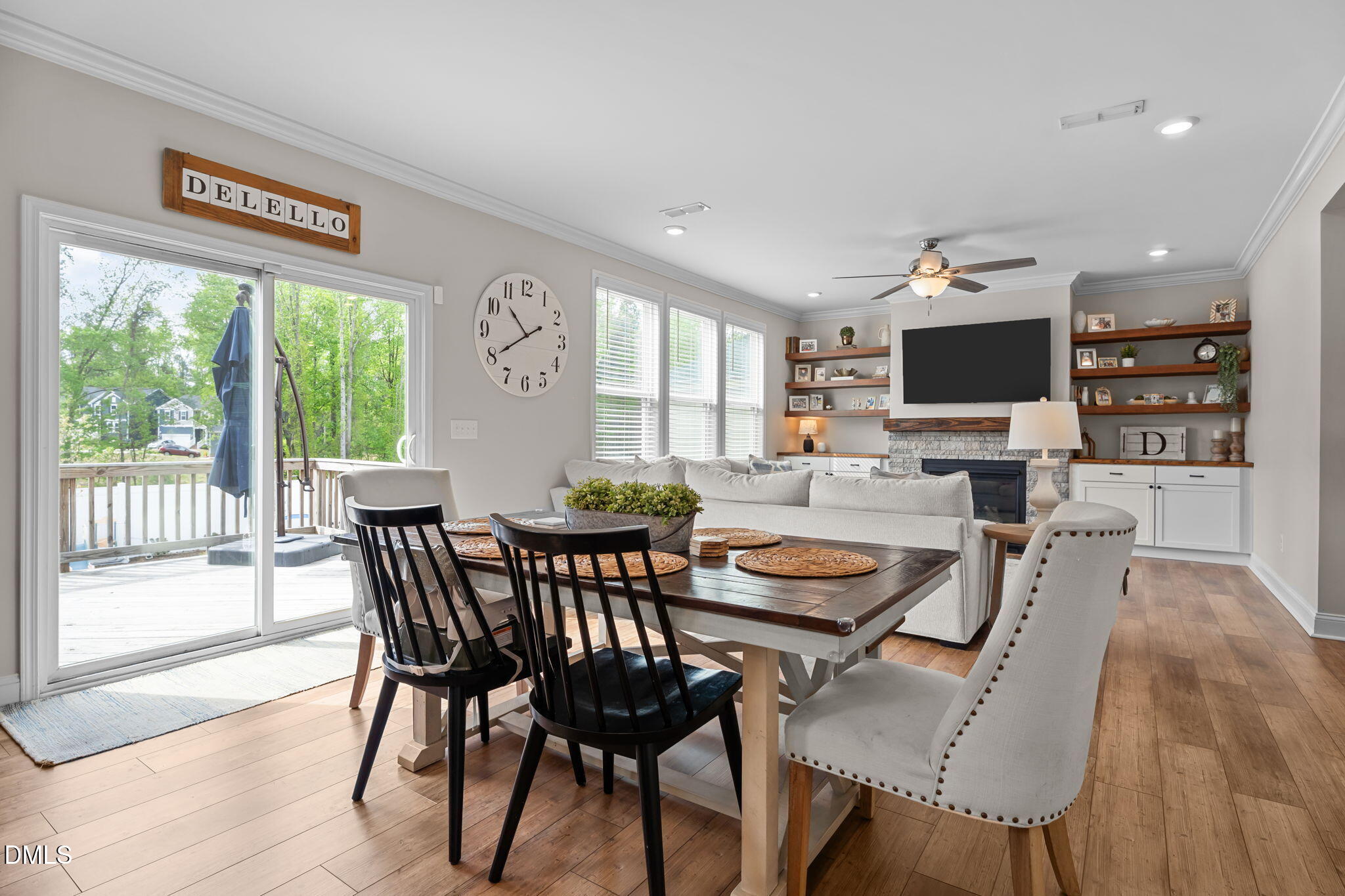 145 Shadowdale Lane Rolesville, NC 27571 - Photo 19 of 43 a view of a dining room with furniture window and outside view
