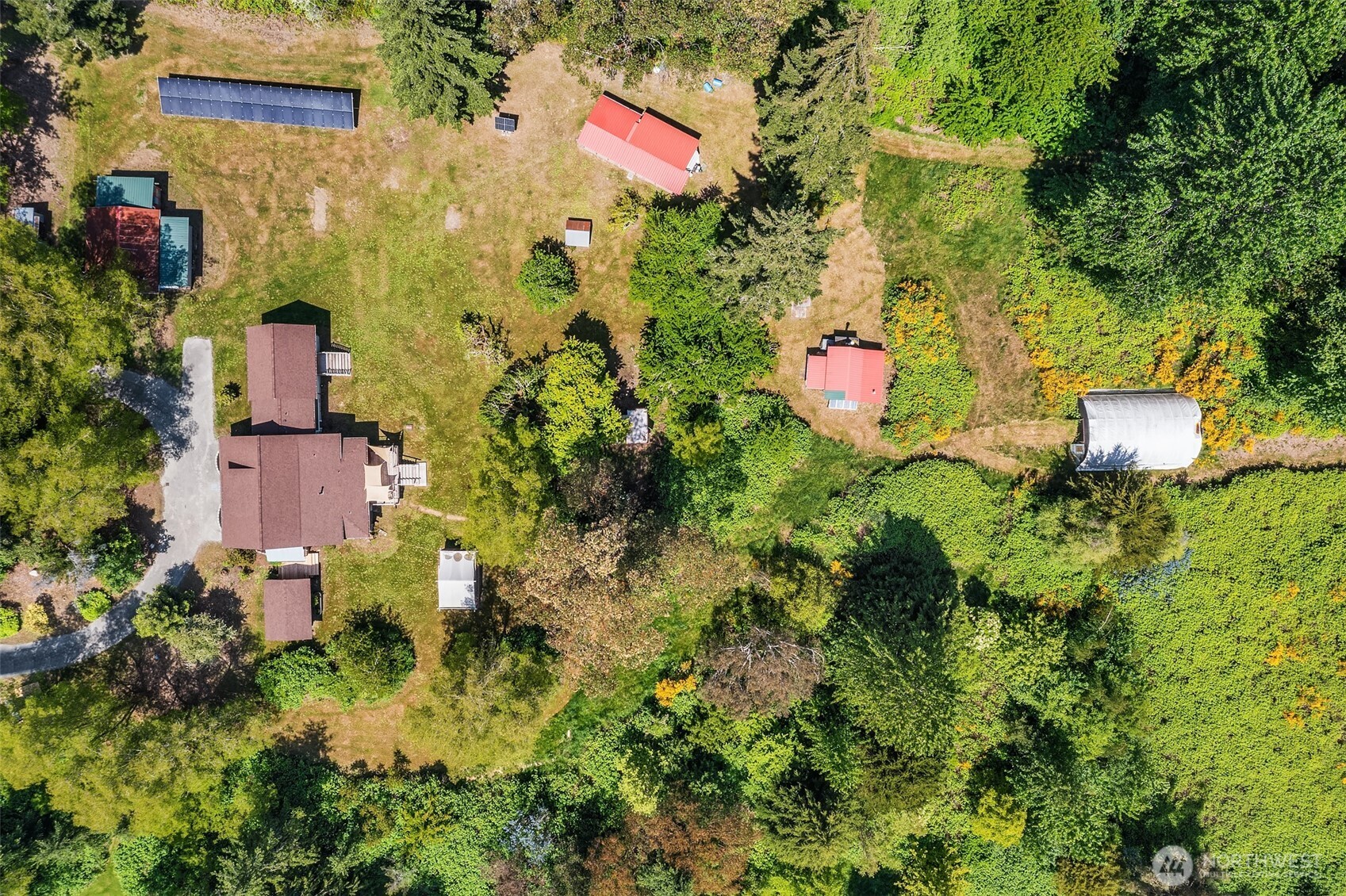 19416 Beall Road Southwest Vashon, WA 98070 - Photo 35 of 40 an aerial view of residential houses with outdoor space