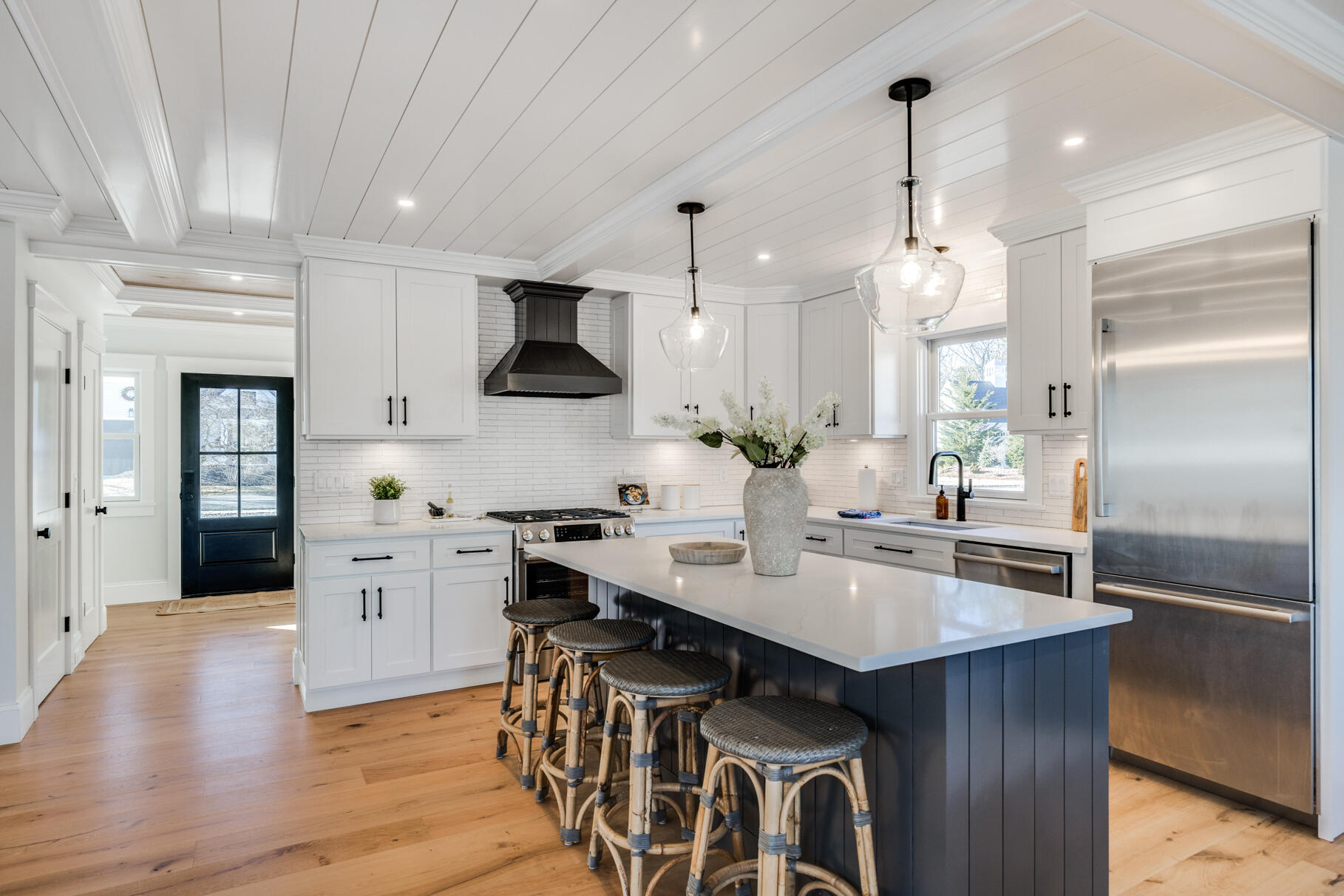 38 Summersea Road Mashpee, MA 02649 - Photo 8 of 64 a kitchen with stainless steel appliances a sink a stove a refrigerator and cabinets