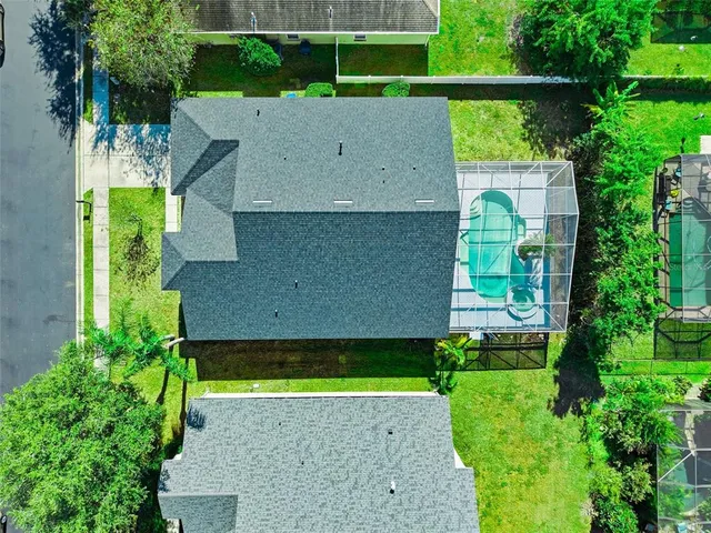 an aerial view of multiple house