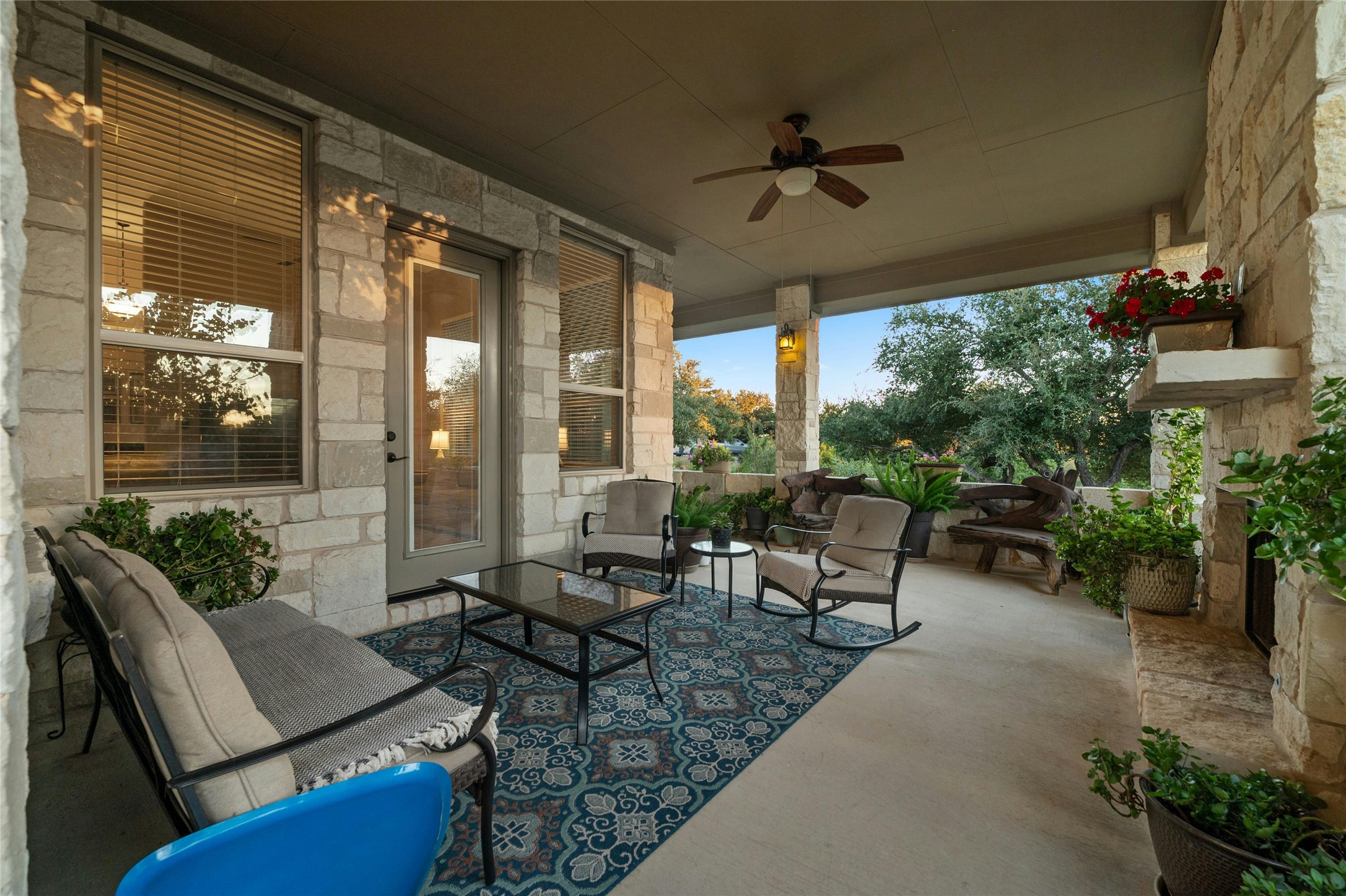 201 Greenridge Lane Dripping Springs, TX 78620 - Photo 25 of 29 View of patio / terrace featuring a ceiling fan and an outdoor living space