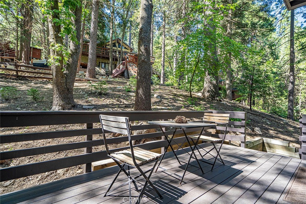 612 Karenken Pines Drive Lake Arrowhead, CA 92391 - Photo 38 of 44 a view of backyard with sitting area