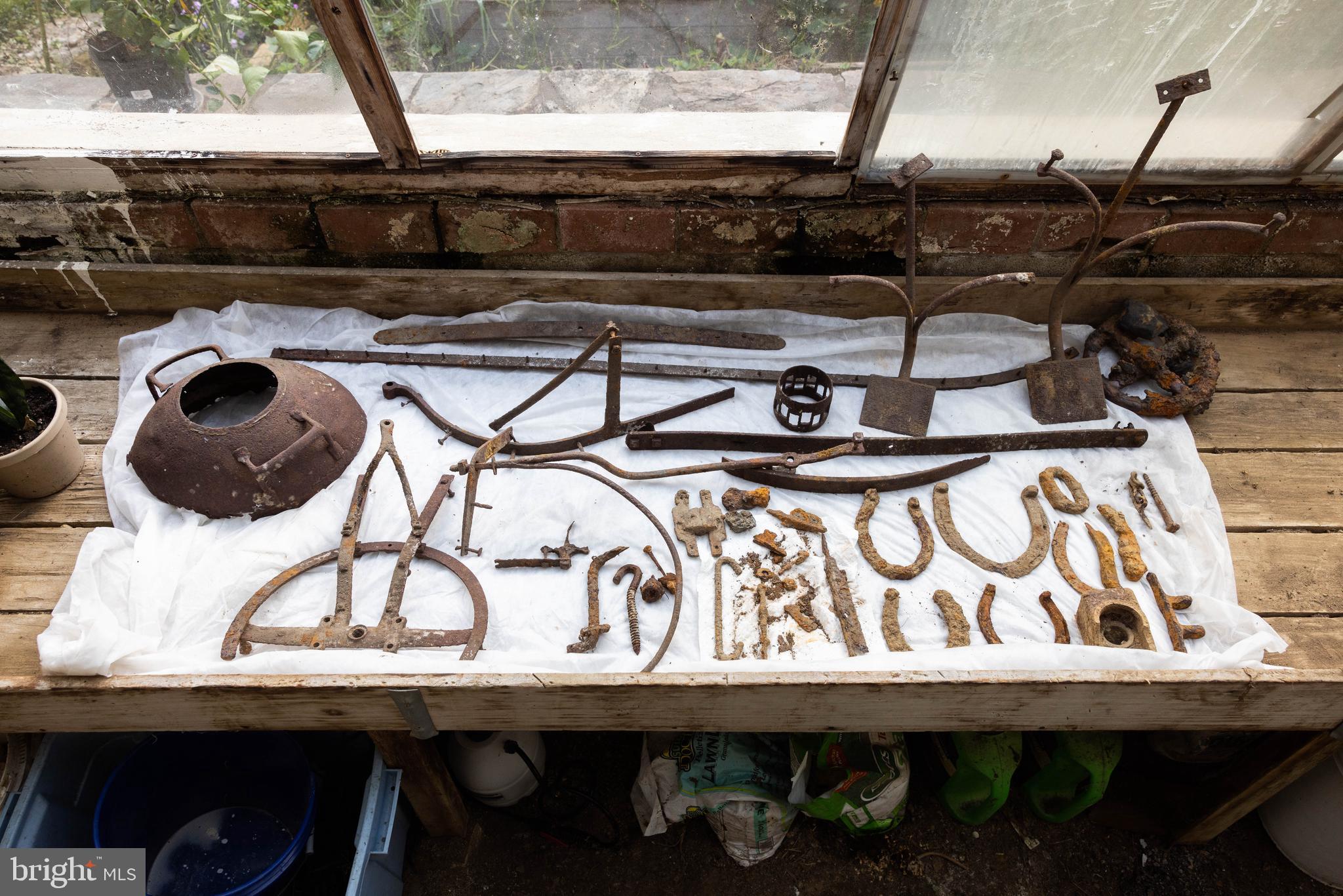 3201 Yellow Springs Road Chester Springs, PA 19425 - Photo 8 of 76 Found horse shoes, oxen shoes & farm Implements