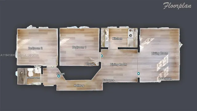 a view of wooden floor in a living room