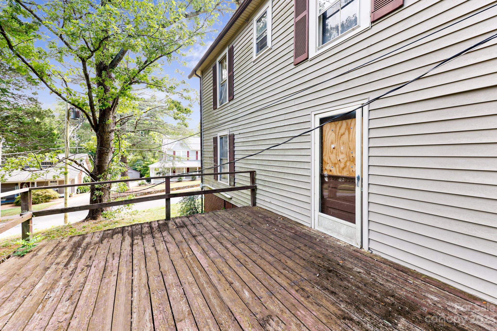 158 Pine Street Rutherfordton, NC 28139 - Photo 29 of 37 a view of wooden deck with a bench