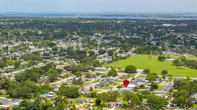 an aerial view of multiple house