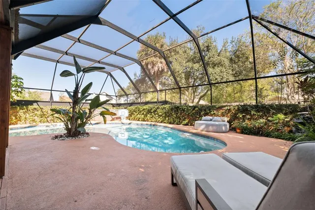 a backyard of a house