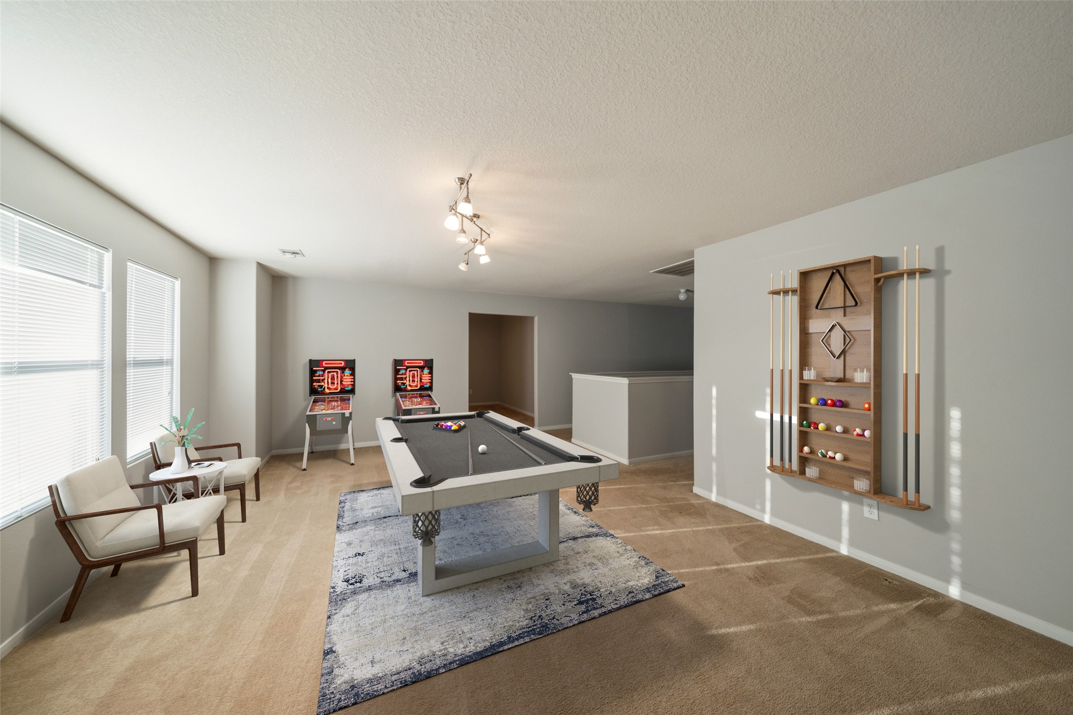16820 Infield Court Conroe, TX 77385 - Photo 32 of 44 a living room with furniture and a flat screen tv