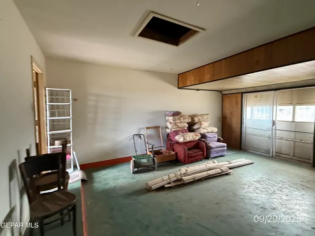 a room with furniture