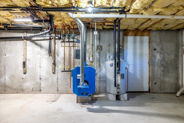 a view of a room with wooden walls