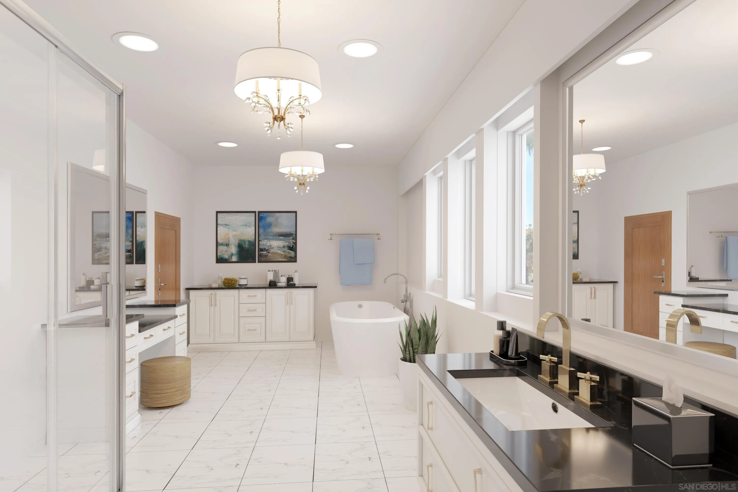 459 Flores De Oro Rancho Santa Fe, CA 92067 - Photo 16 of 25 a large white kitchen with a large window