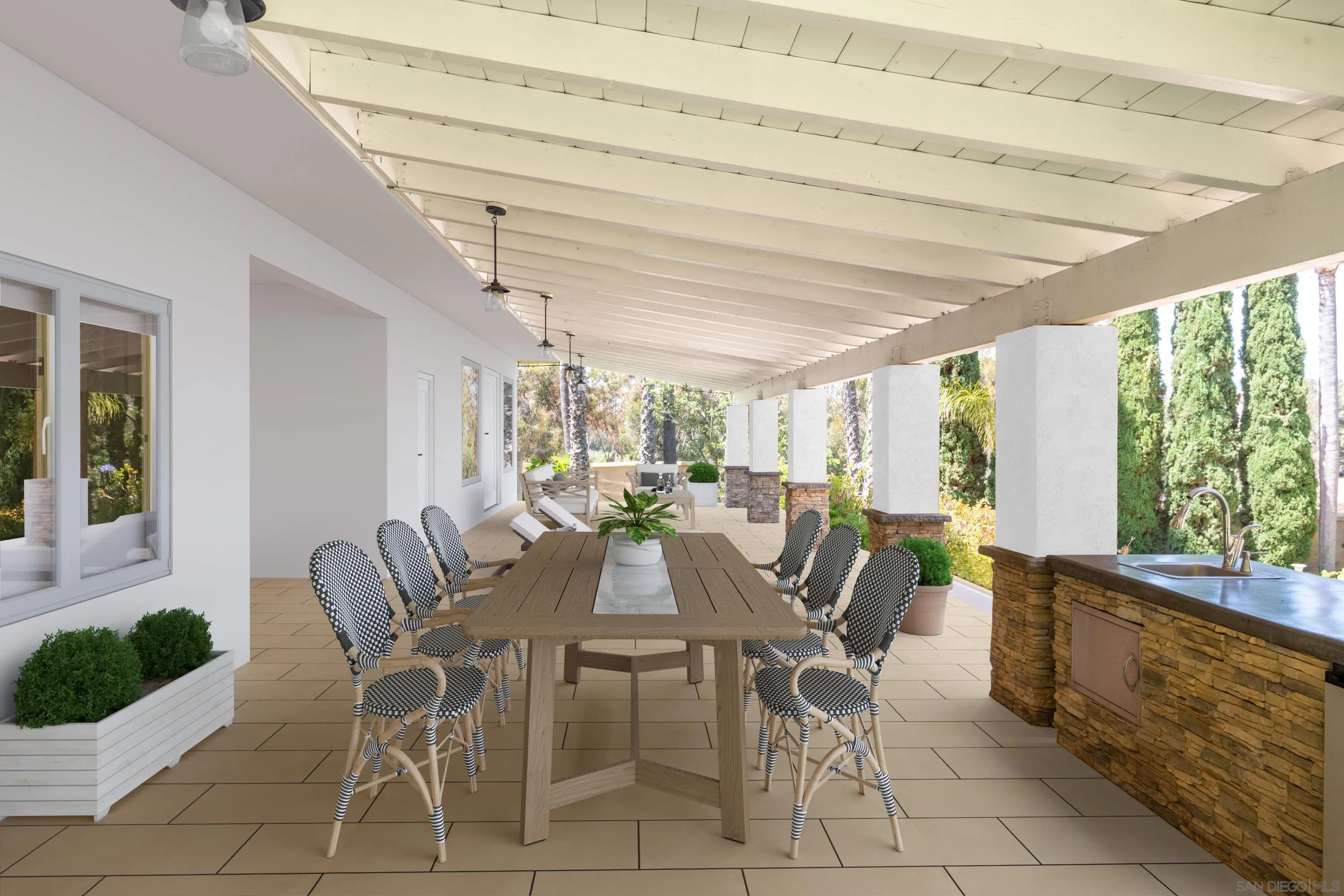 459 Flores De Oro Rancho Santa Fe, CA 92067 - Photo 21 of 25 a view of a dining room with furniture window and outside view