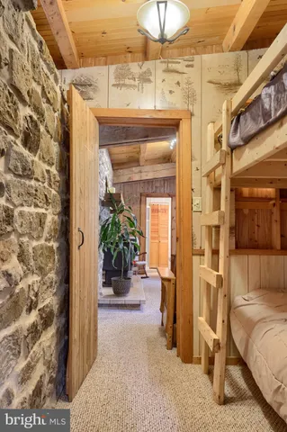 a view of backyard with outdoor seating and green space