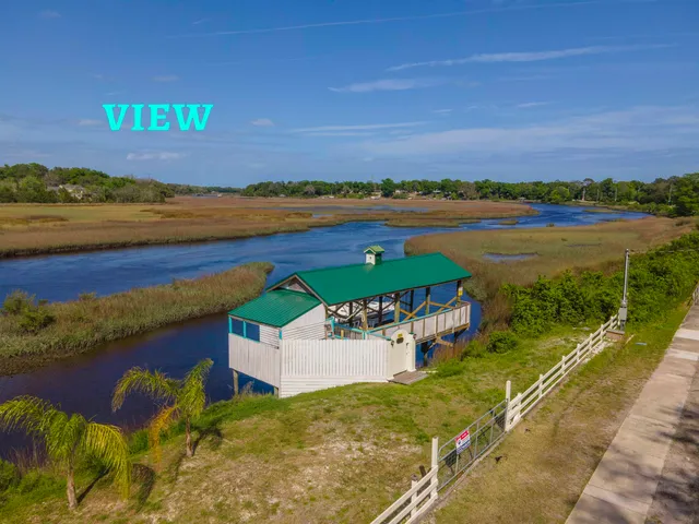 a view of a city & an ocean view