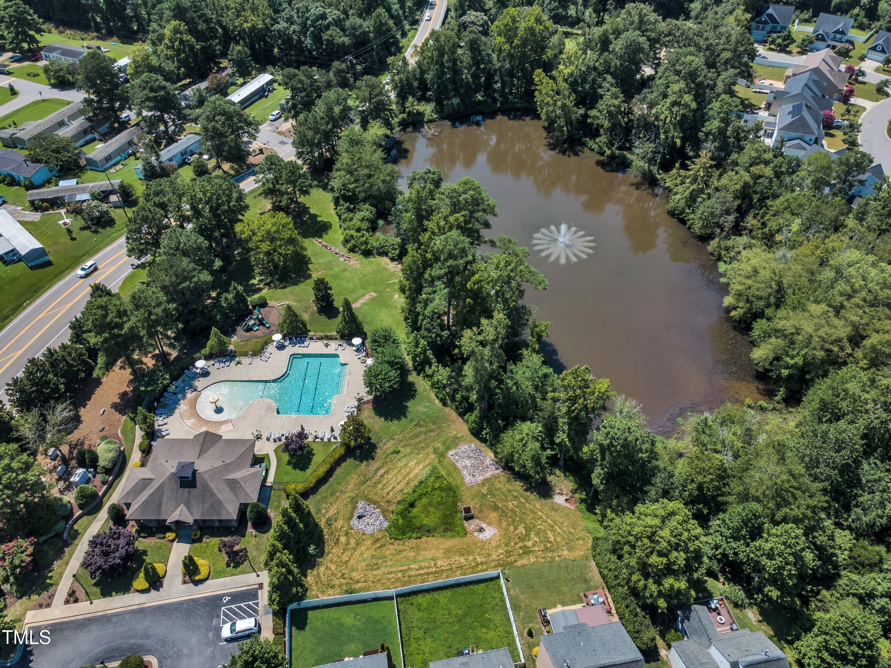 3519 Winding Walk Court Raleigh, NC 27616 - Photo 42 of 43 an aerial view of residential house with outdoor space and swimming pool