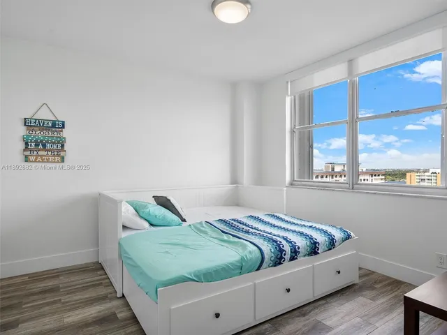 a view of a room with shelves