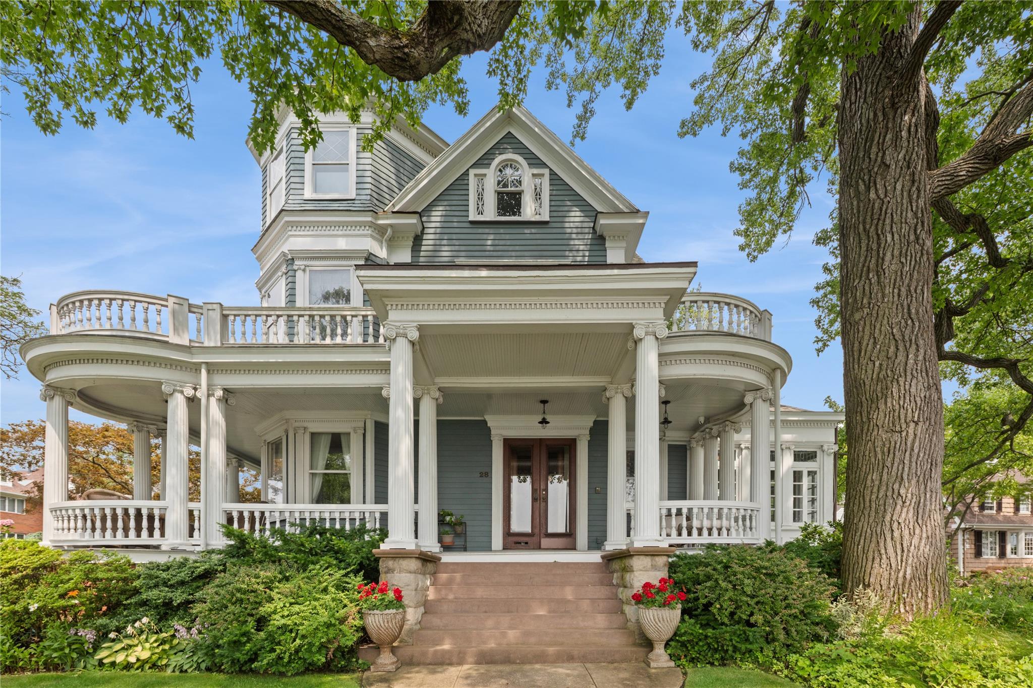 front view of a house with a small yard