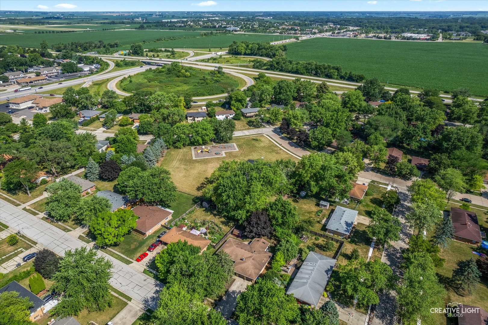 92 Neil Road Sugar Grove, IL 60554 - Photo 32 of 34 an aerial view of a houses with a yard and lake view