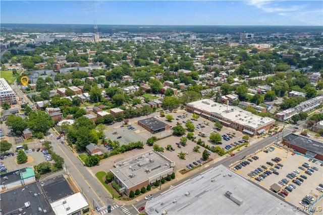 an aerial view of a city