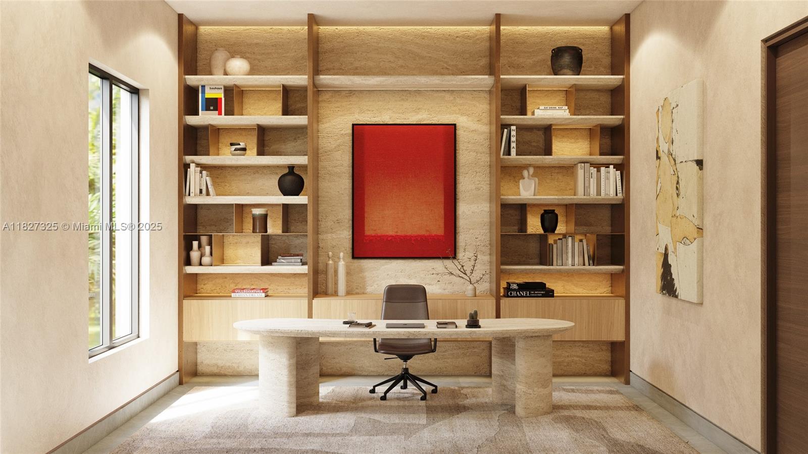 16825 Berkshire Court Southwest Ranches, FL 33331 - Photo 19 of 32 a workspace with a couch and a bookshelf