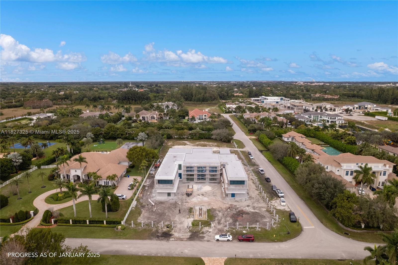 16825 Berkshire Court Southwest Ranches, FL 33331 - Photo 25 of 32 an aerial view of a house with a ocean view