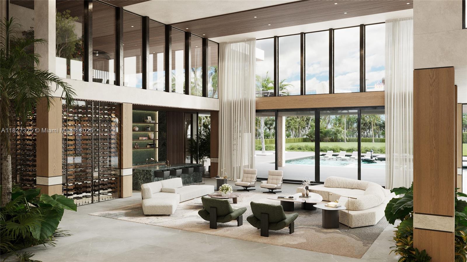 16825 Berkshire Court Southwest Ranches, FL 33331 - Photo 3 of 32 a living room with furniture and large windows