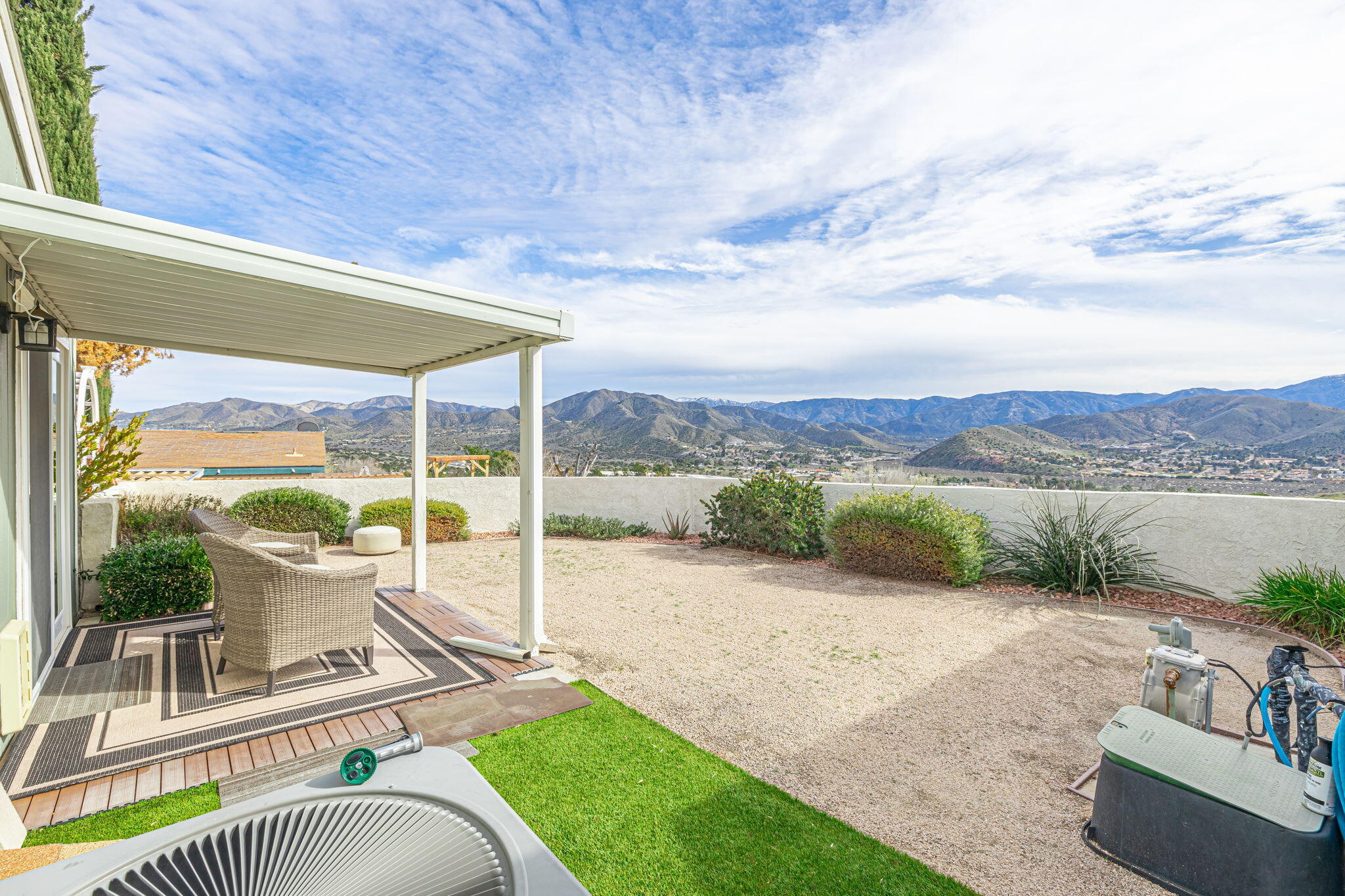 33105 Santiago Road Acton, CA 93510 - Photo 31 of 73 a view of a patio with couches chairs and a table