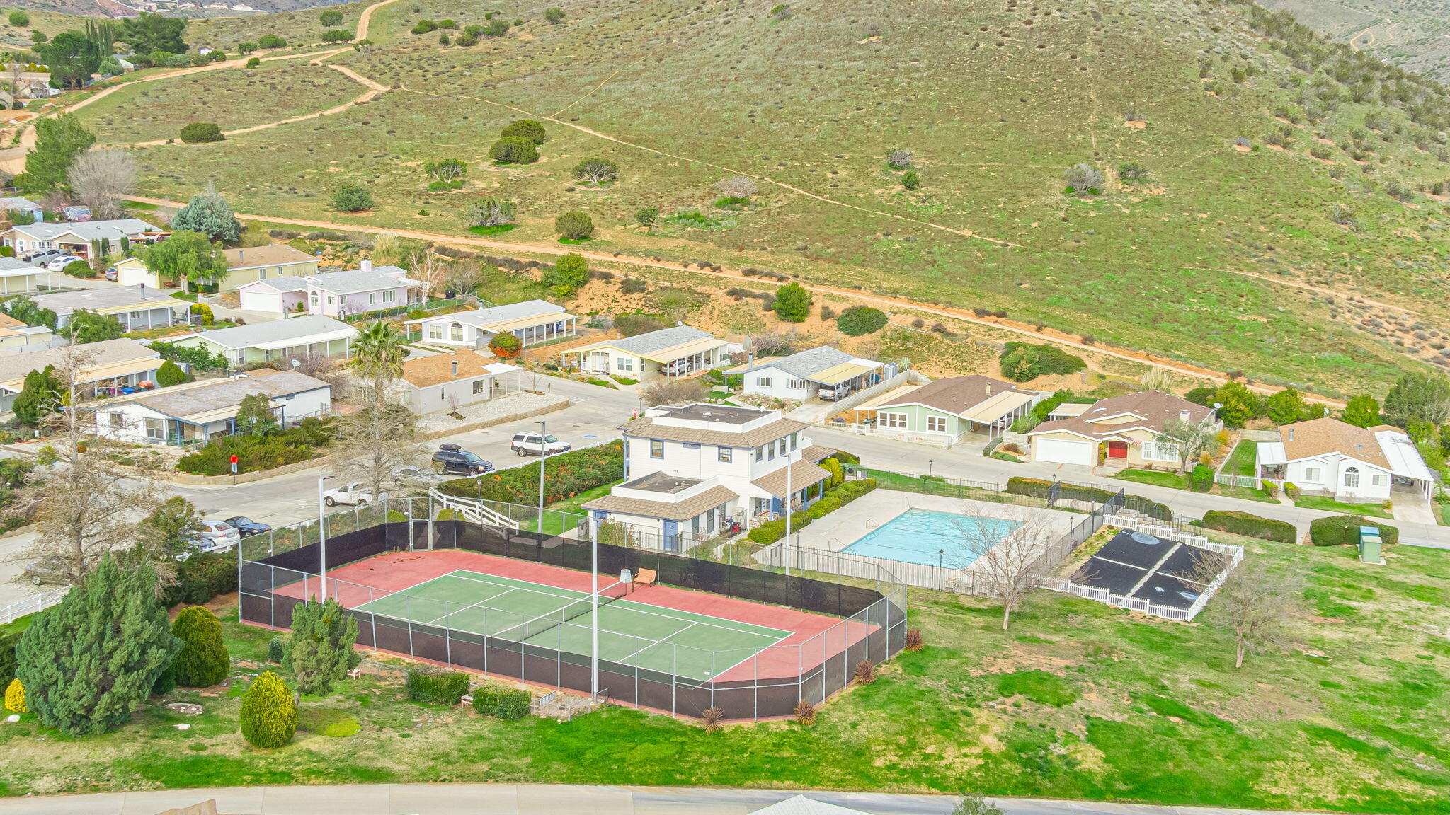 33105 Santiago Road Acton, CA 93510 - Photo 61 of 73 an aerial view of residential houses with outdoor space