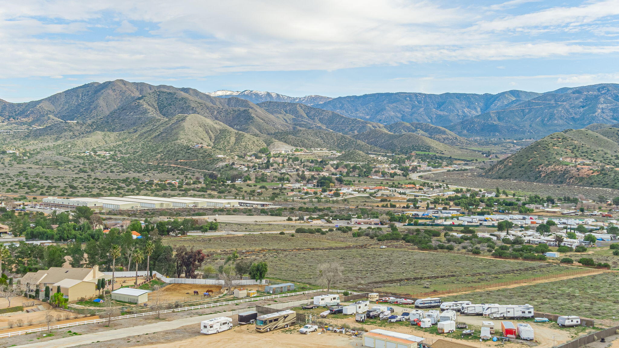 33105 Santiago Road Acton, CA 93510 - Photo 63 of 73 an aerial view of residential houses with outdoor space and mountain view
