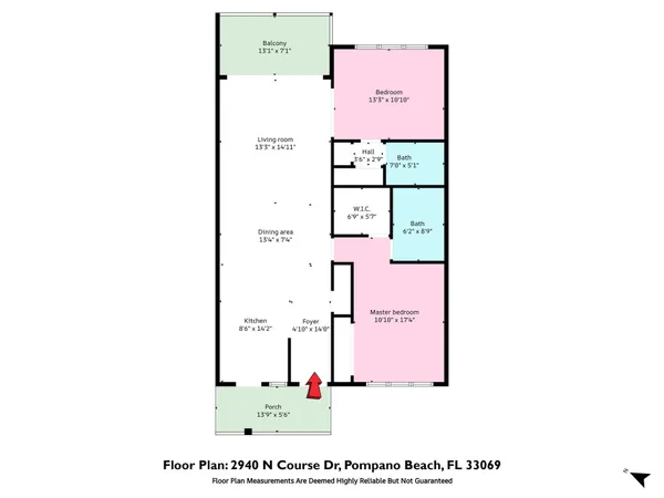 $2,000 | 2940 North Course Drive, Unit 811, Pompano Beach, FL 33069