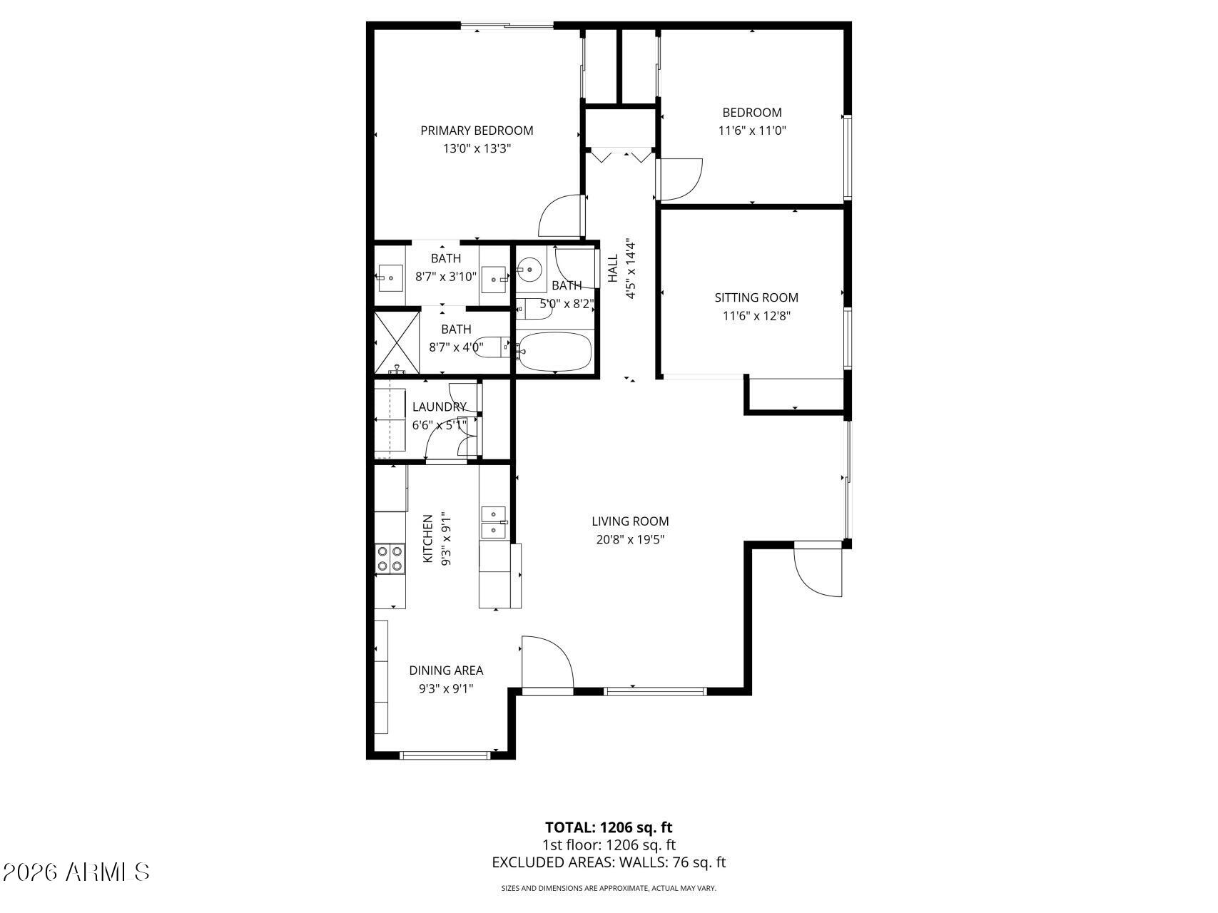 516 East Piping Rock Road Phoenix, AZ 85022 - Photo 33 of 33 Floor Plan
