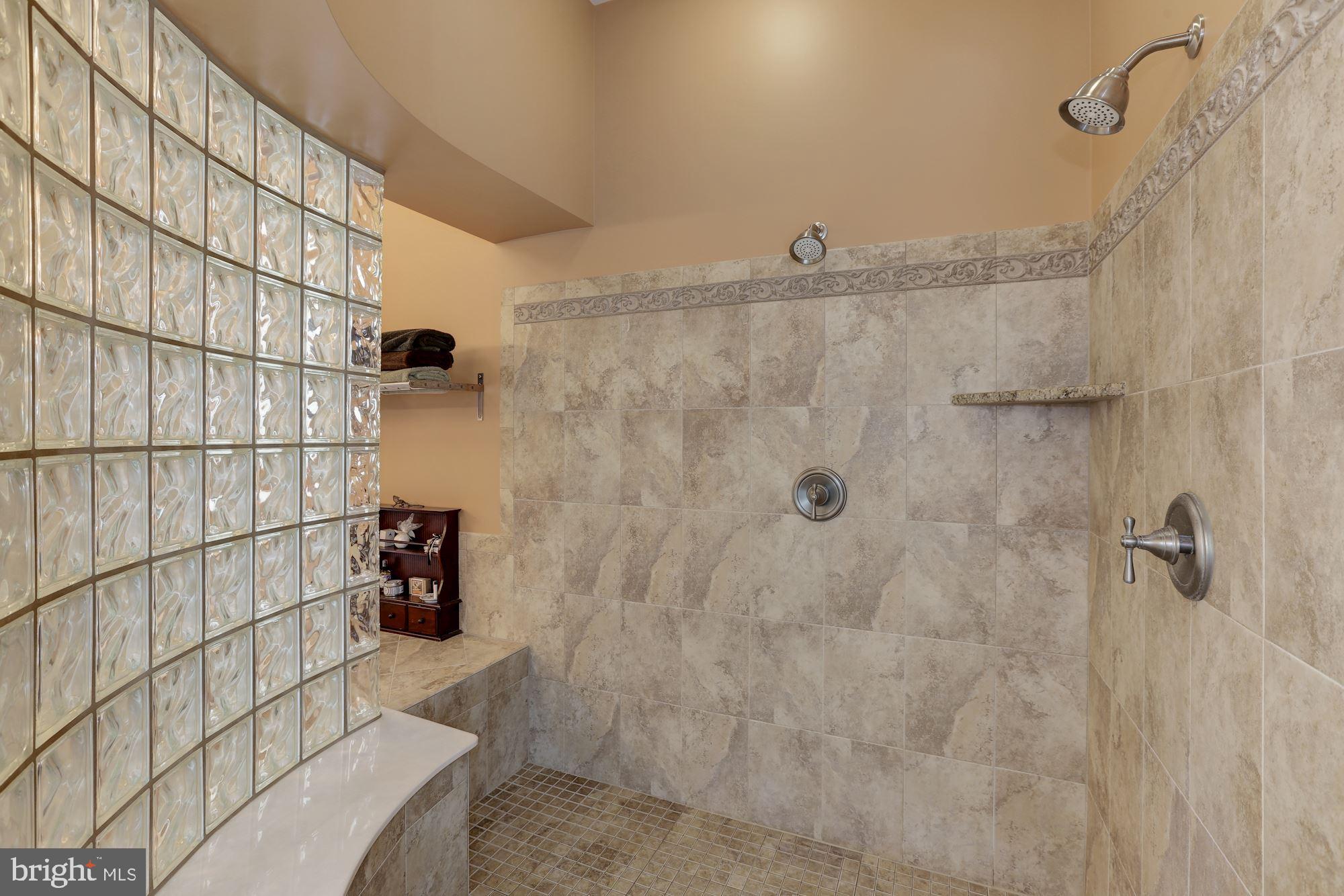 3839 Wayson Road Davidsonville, MD 21035 - Photo 35 of 82 Huge Walk-In Tiled Shower w/ Bench Seat