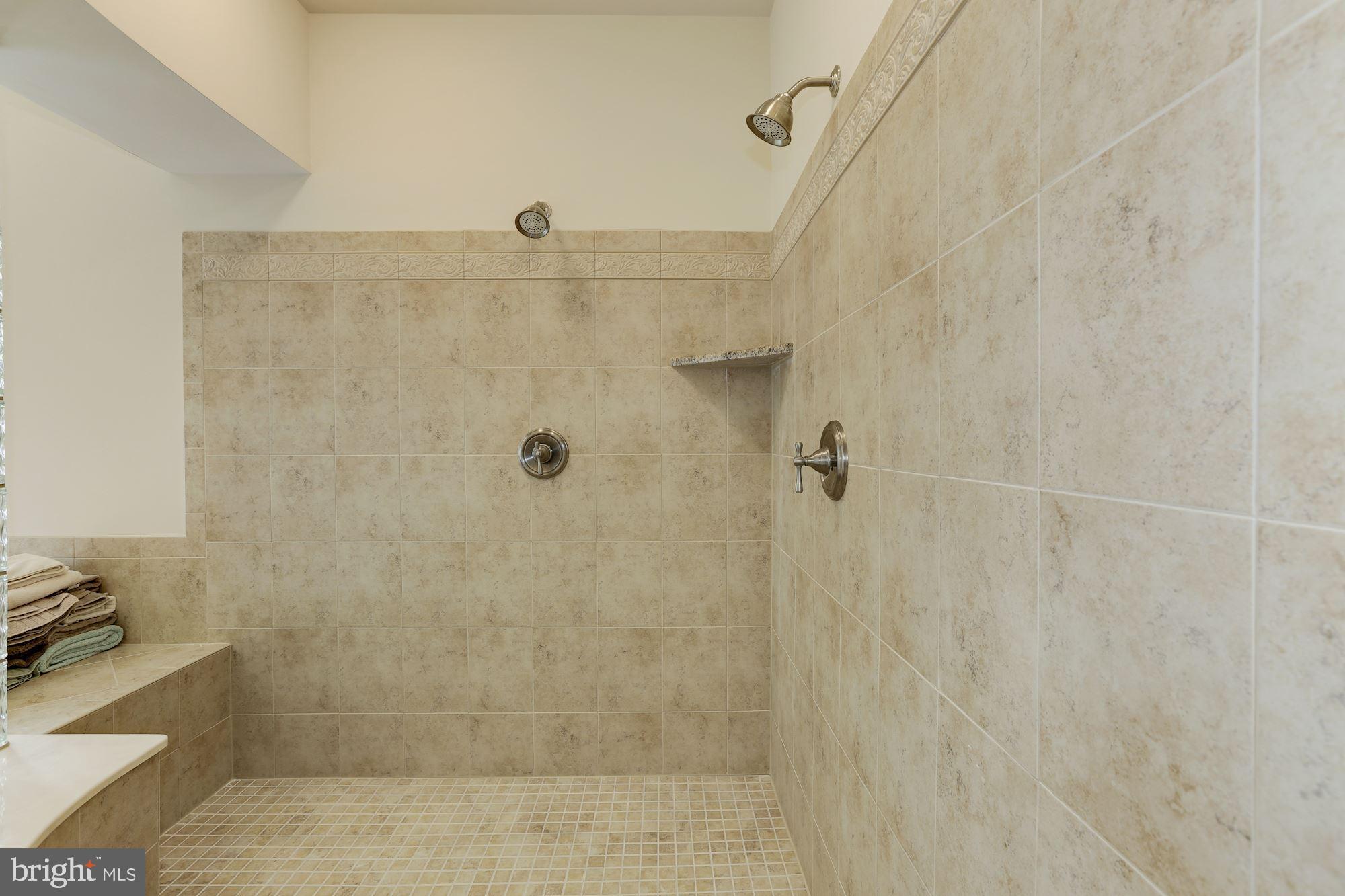 3839 Wayson Road Davidsonville, MD 21035 - Photo 49 of 82 Huge Walk-In Tiled Shower w/ Bench Seat