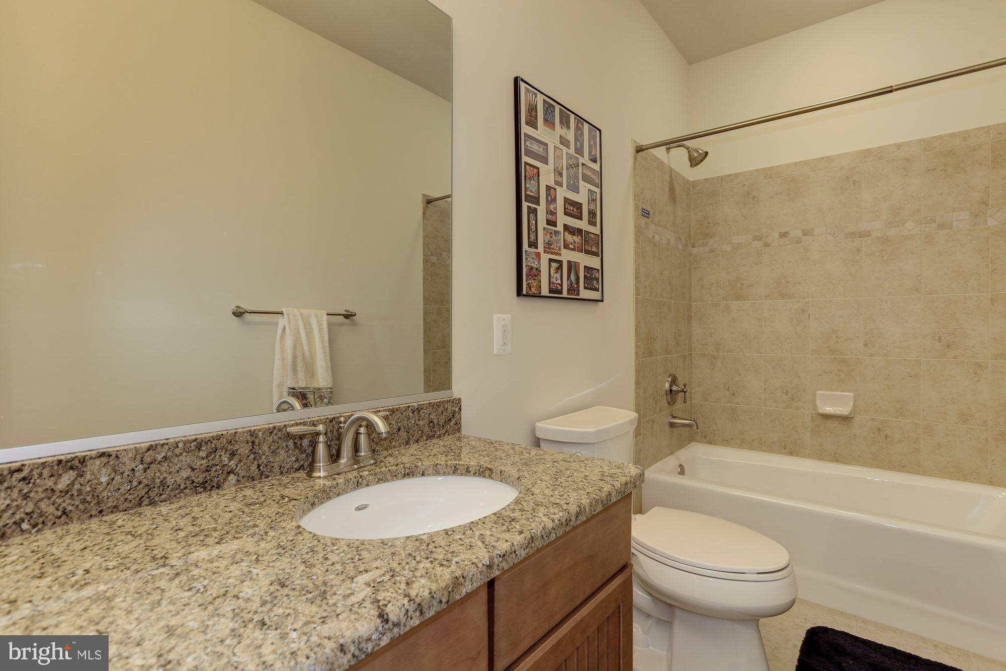 3839 Wayson Road Davidsonville, MD 21035 - Photo 58 of 82 Full Hall Bath w/ Granite Vanity & Tiled Shower